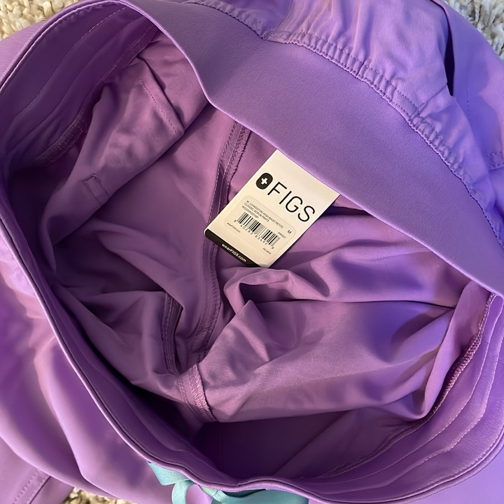 Figs High Waisted Livingston Pants in Lilac Dawn NWT - Picture 7 of 11